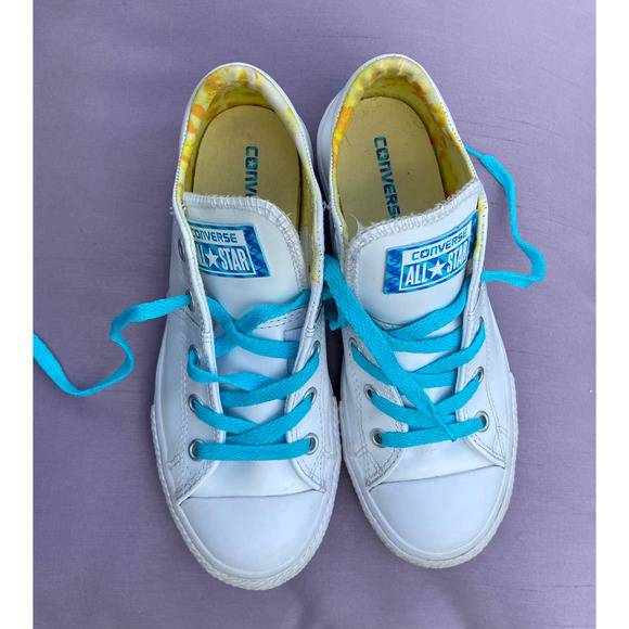 EUC Converse AS Madison Ox White/Lemon Haze Egg Sneaker US Youth Sz 2  656091C - Picture 8 of 9